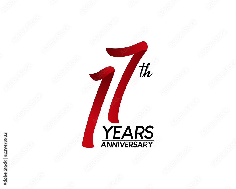17 anniversary logo vector red ribbon 17 anniversary logo vector red ribbon