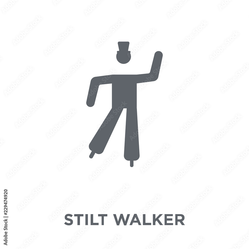 Stilt walker icon from Circus collection.