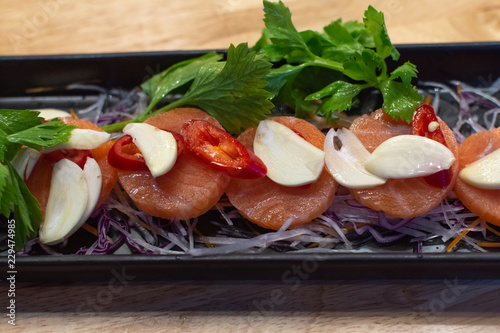 Salmon with Wasabi Sauce