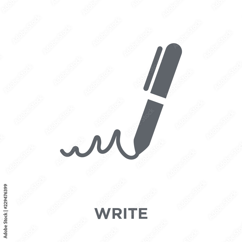 Write icon from Communication collection. Write icon from Communication collection.