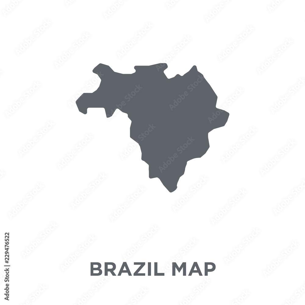 Brazil map icon from  collection.