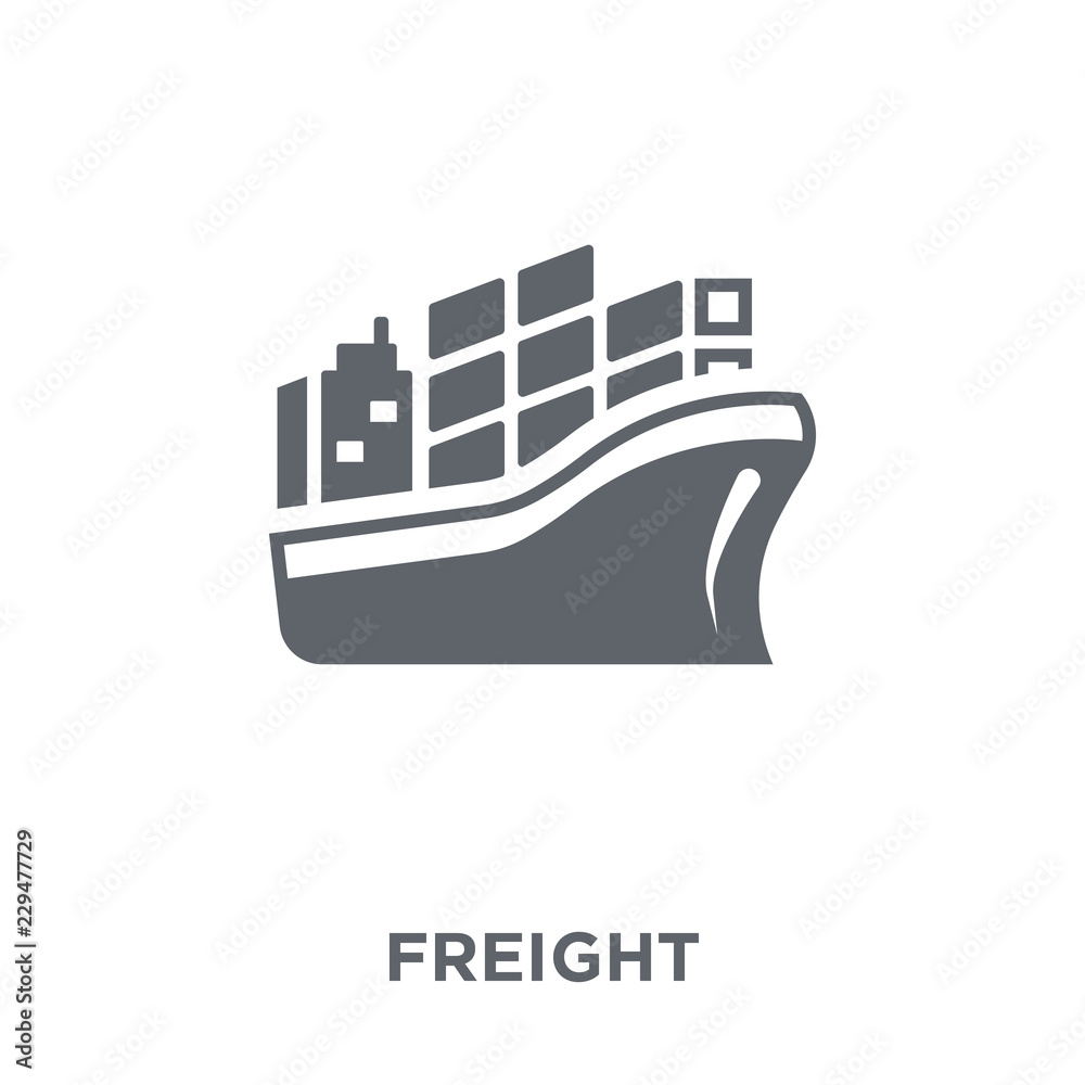 Naklejka premium Freight icon from Delivery and logistic collection.