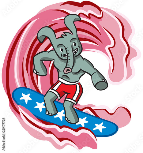 Republican Elephant rides a wave of voter enthusiasm to victory in the U.S. elections.