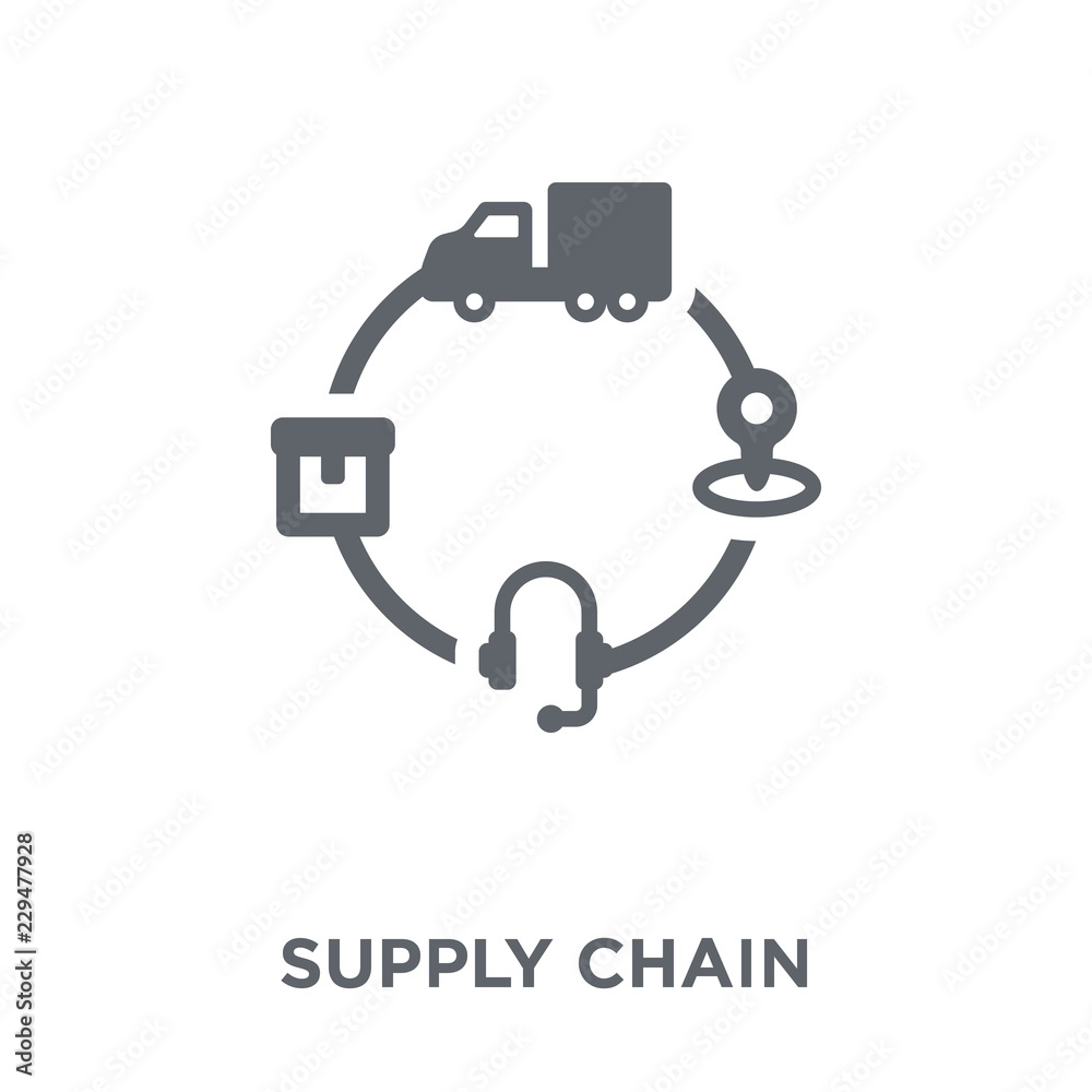 Supply chain icon from Delivery and logistic collection. Supply chain icon from Delivery and logistic collection.