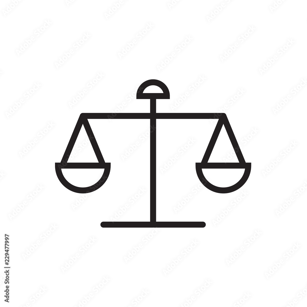 Law scale icon  Vector illustration, EPS10.