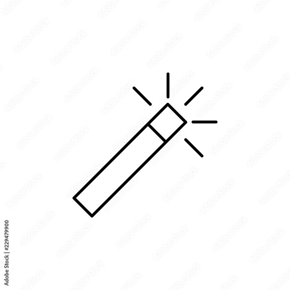 magic wand icon. Element of simple web icon. Thin line icon for website design and development, app development. Premium icon magic wand icon. Element of simple web icon. Thin line icon for website design and development, app development. Premium icon