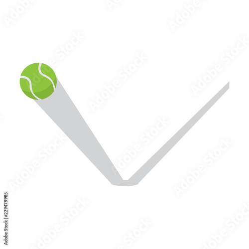 Isolated tennis ball with an effect. Vector illustration design