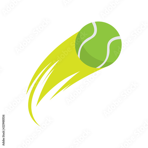 Isolated tennis ball with an effect. Vector illustration design