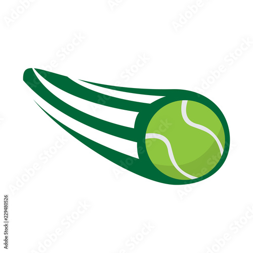Isolated tennis ball with an effect. Vector illustration design
