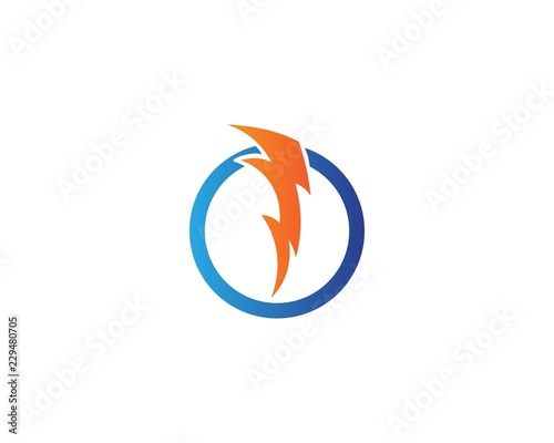 Lightning Logo Template vector icon illustration design © anggasaputro08