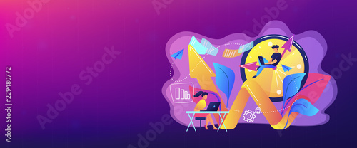 Productivity concept banner header.