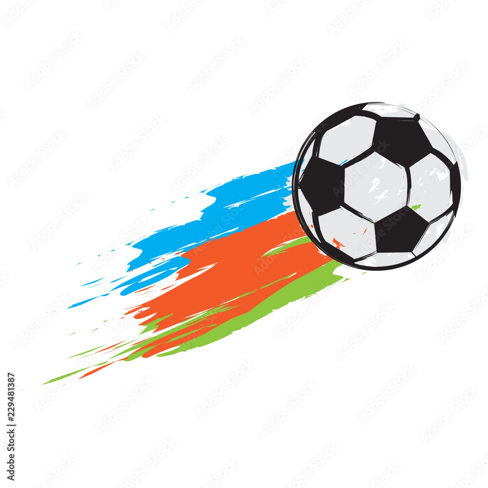Isolated soccer ball with an effect. Vector illustration design