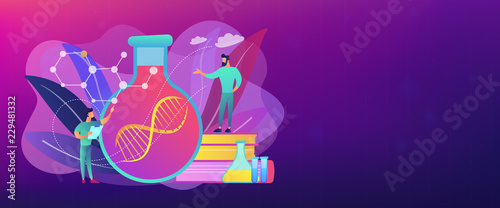 Gene therapy concept banner header.