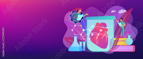 Lab-grown organs concept banner header.