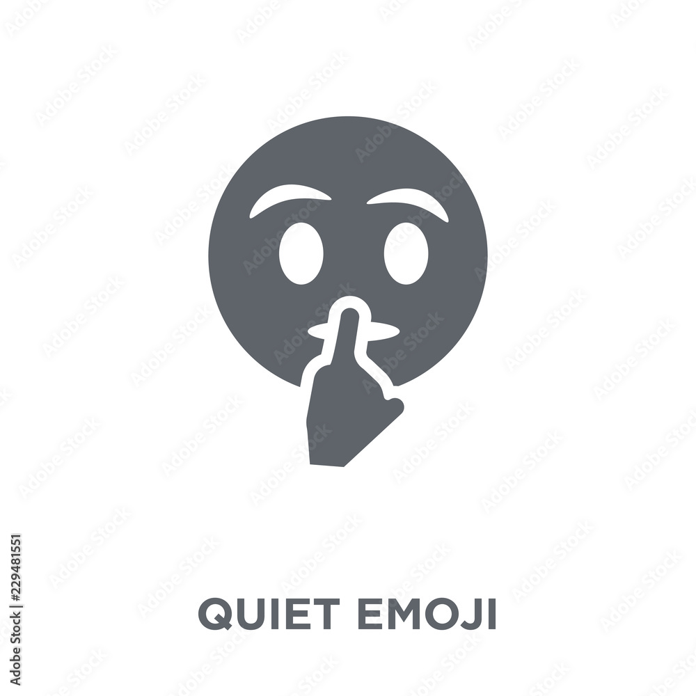 Quiet emoji icon from Emoji collection. vector de Stock Adobe Stock
