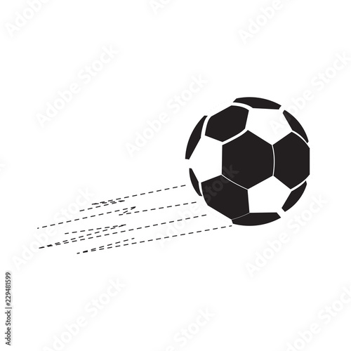 Silhouette of a soccer ball. Vector illustration design