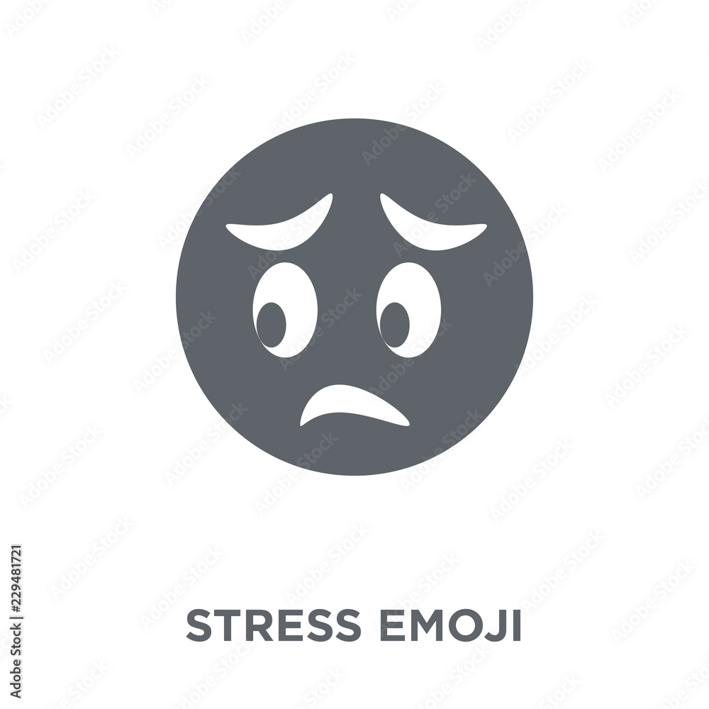 Fototapeta premium Stress emoji icon from Emoji collection.