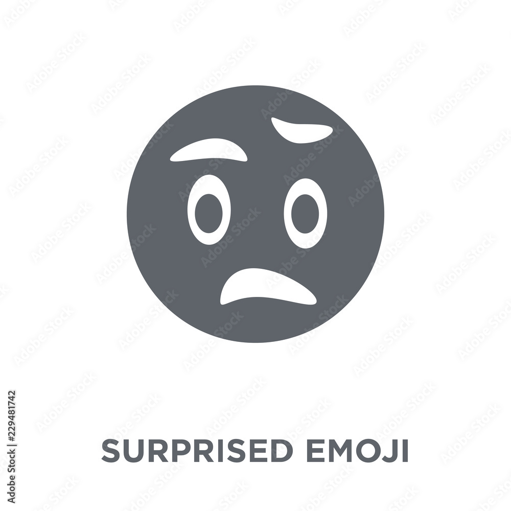 Fototapeta premium Surprised emoji icon from Emoji collection.