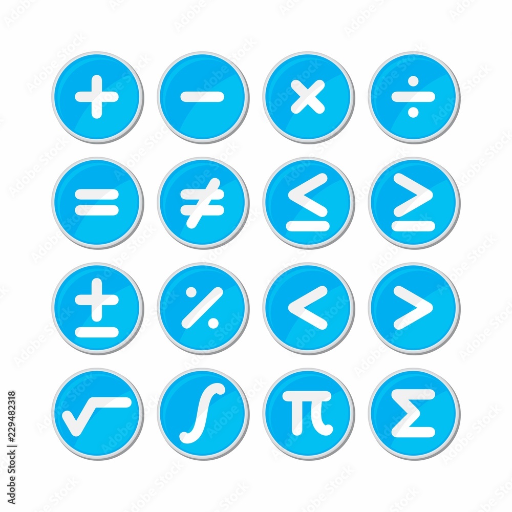 Circle mathematics symbol icon vector.