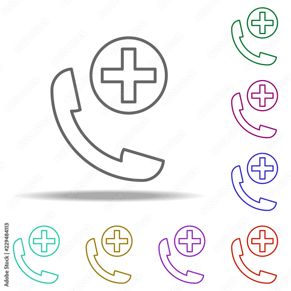 call icon. Elements of medical in multi color style icons. Simple icon for websites, web design, mobile app, info graphics call icon. Elements of medical in multi color style icons. Simple icon for websites, web design, mobile app, info graphics