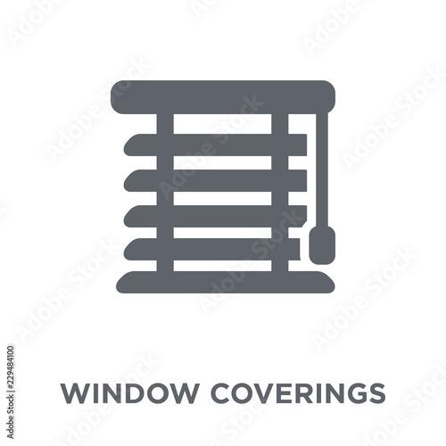 Window coverings icon from Furniture and household collection.