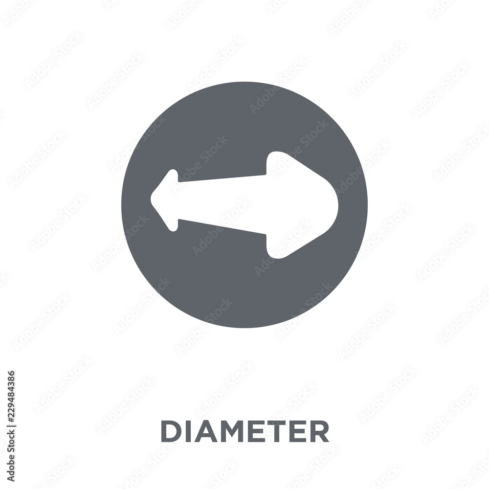 Diameter icon from Geometry collection. Diameter icon from Geometry collection.