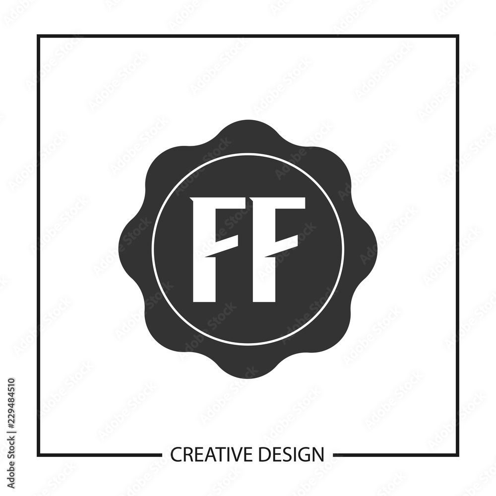 Fototapeta premium Initial Letter FF Logo Template Design