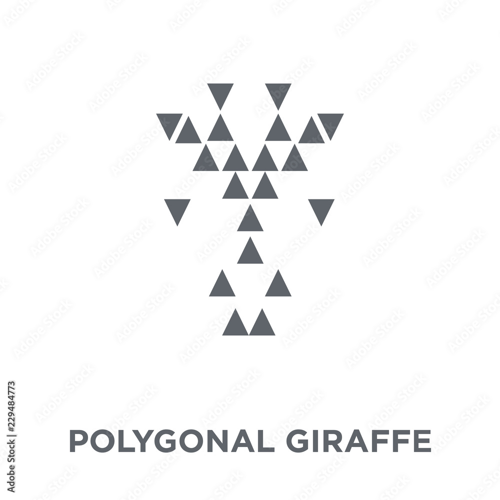 Polygonal giraffe icon from Geometry collection. Polygonal giraffe icon from Geometry collection.