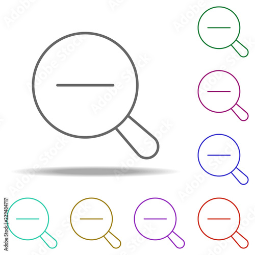 magnifying glass icon. Elements of photography in multi color style icons. Simple icon for websites, web design, mobile app, info graphics © Anar