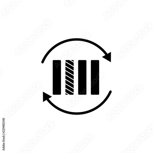 Bars сhart turnover icon. Element of business. Premium quality graphic design icon. Signs and symbols collection icon for websites, web design, mobile app