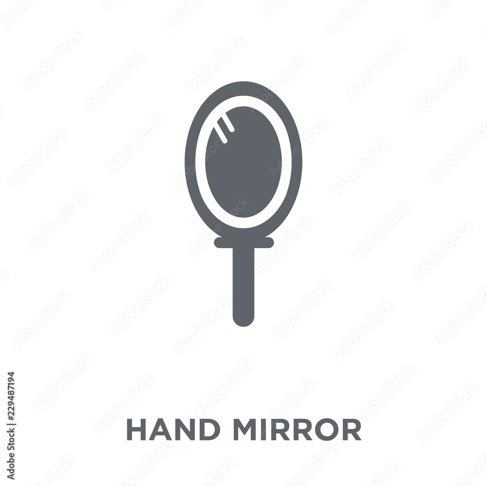 Hand mirror icon from collection. Hand mirror icon from collection.