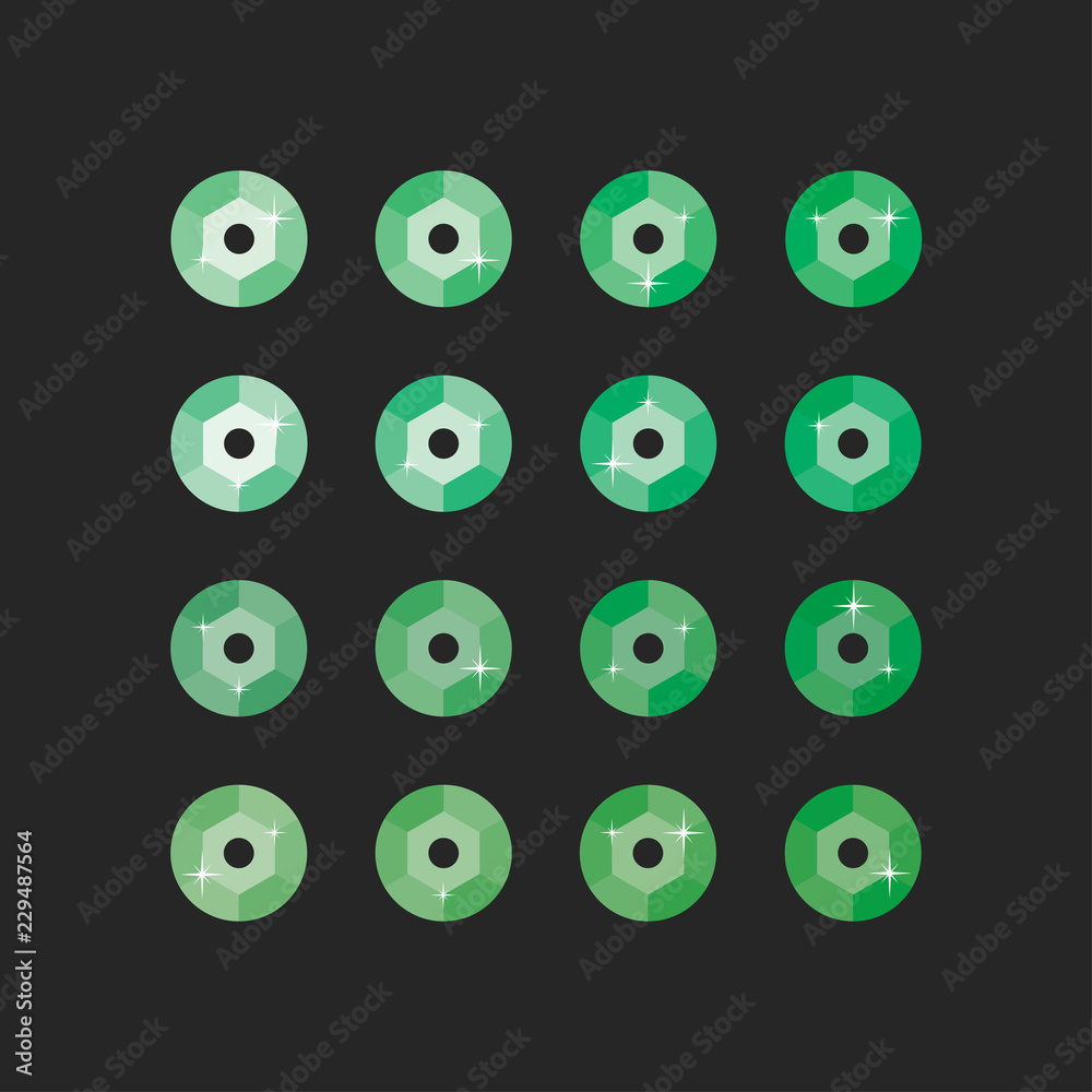 Fototapeta premium The Green Sequin, Glitter. Abstract Vector Object.