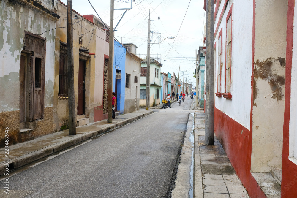 a old street in Camaguey, Cuba