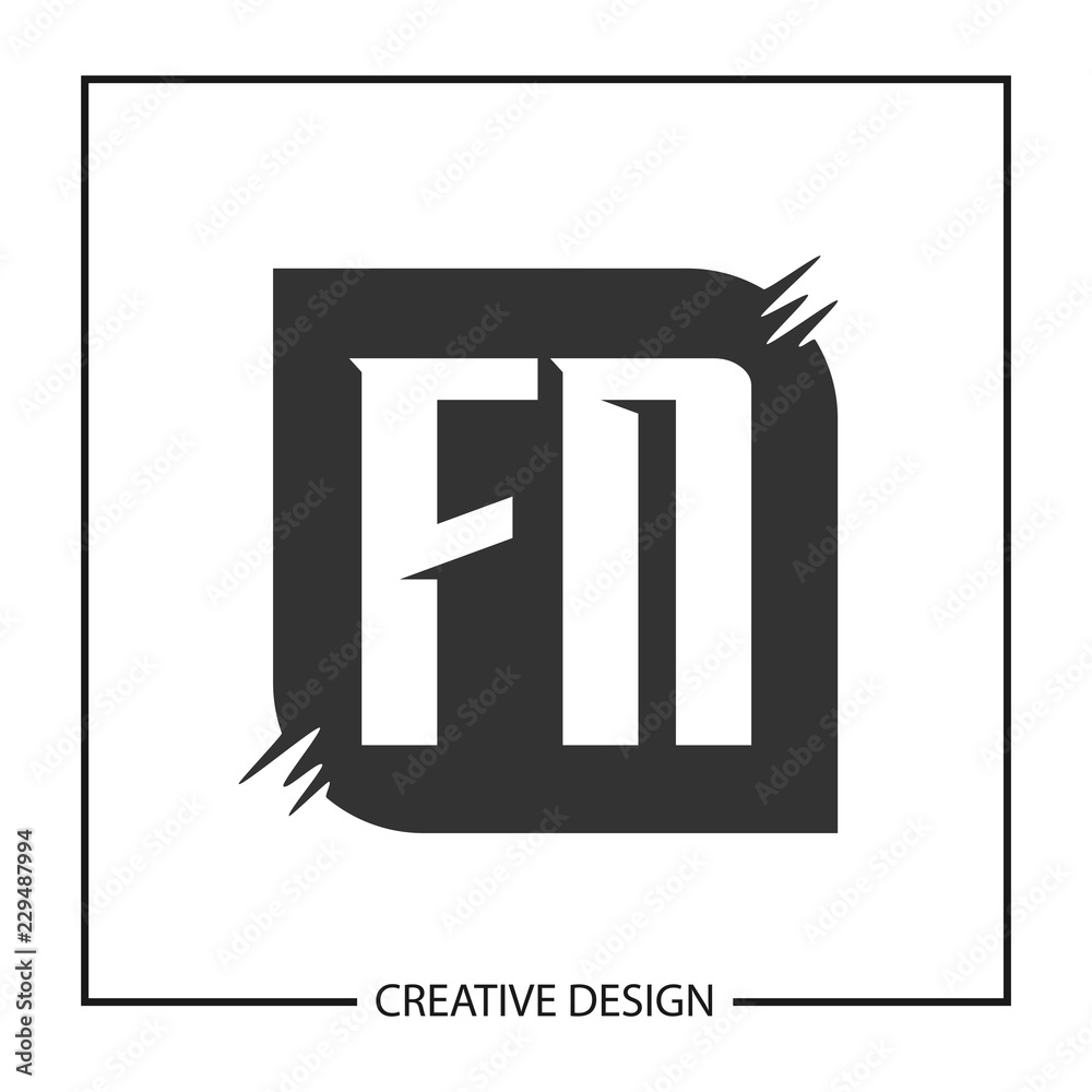Initial Letter FN Logo Template Design Initial Letter FN Logo Template Design