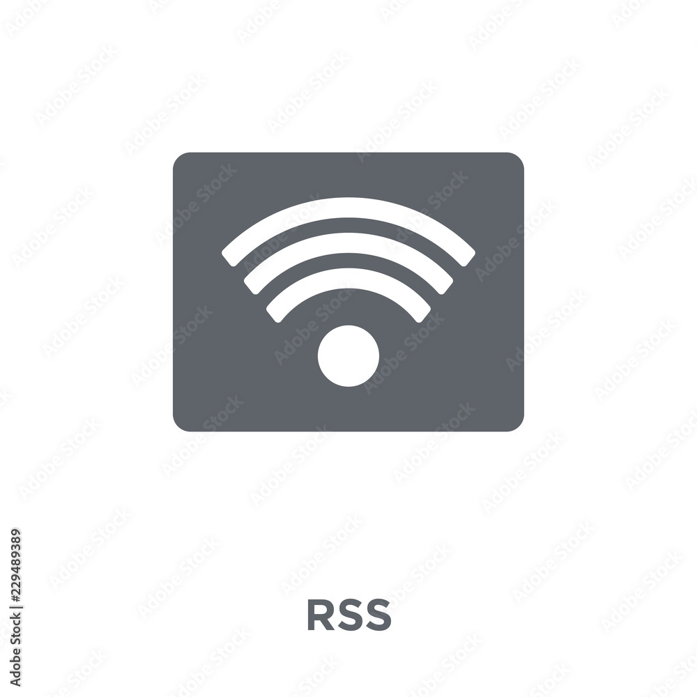 Rss icon from collection. Rss icon from collection.