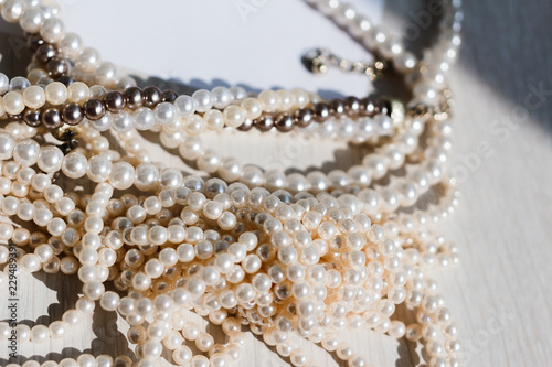 shiny strands of pearls