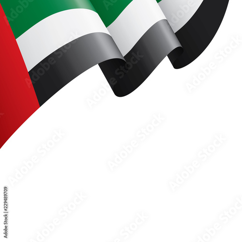 United Arab Emirates flag, vector illustration on a white background