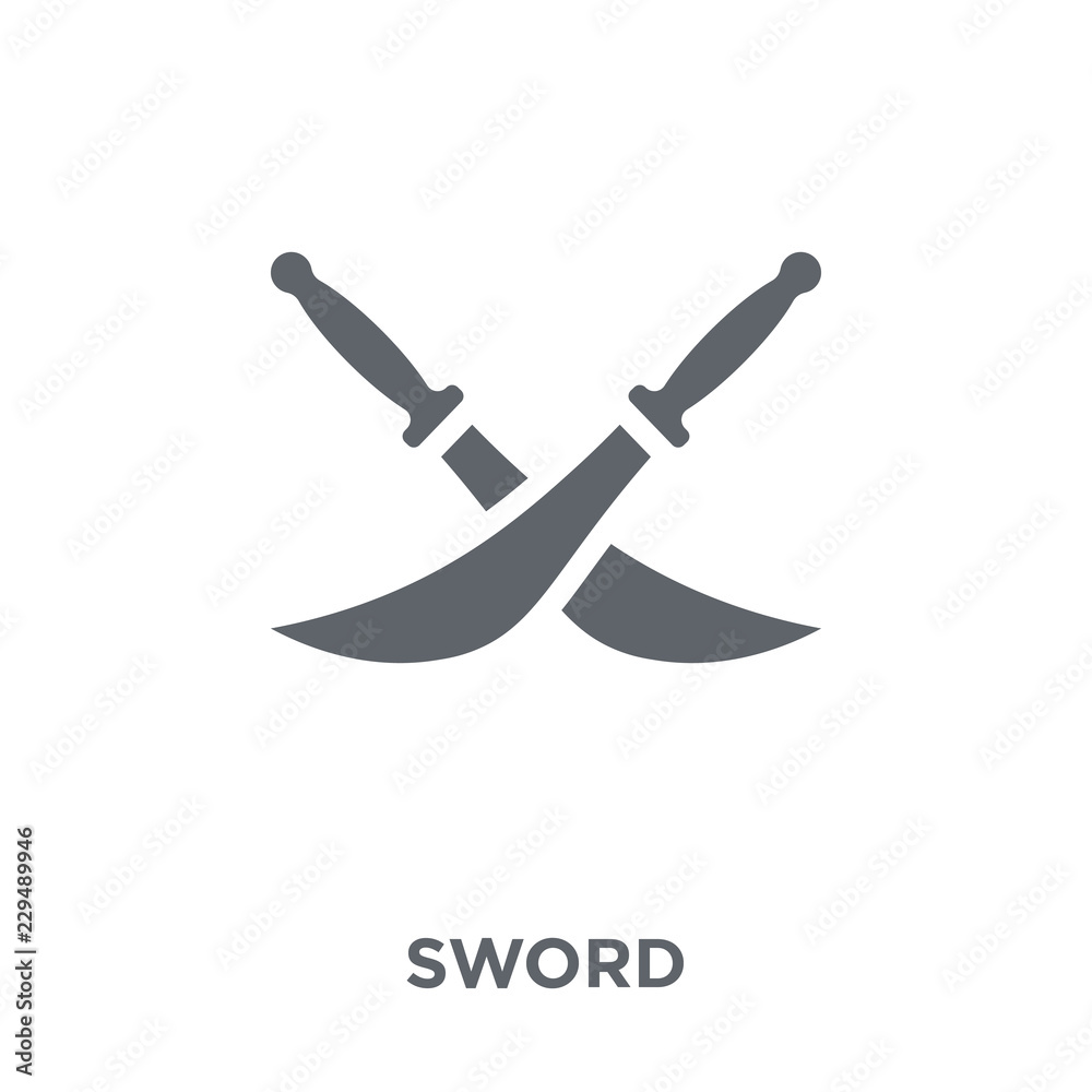 Sword icon from collection. Sword icon from collection.