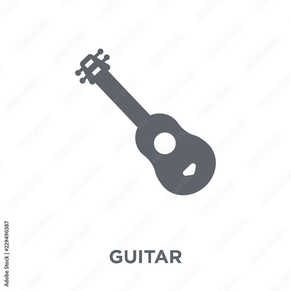 Guitar icon from collection. Guitar icon from collection.