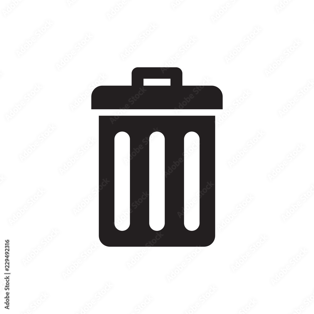 Trash can icon vector Trash can icon vector