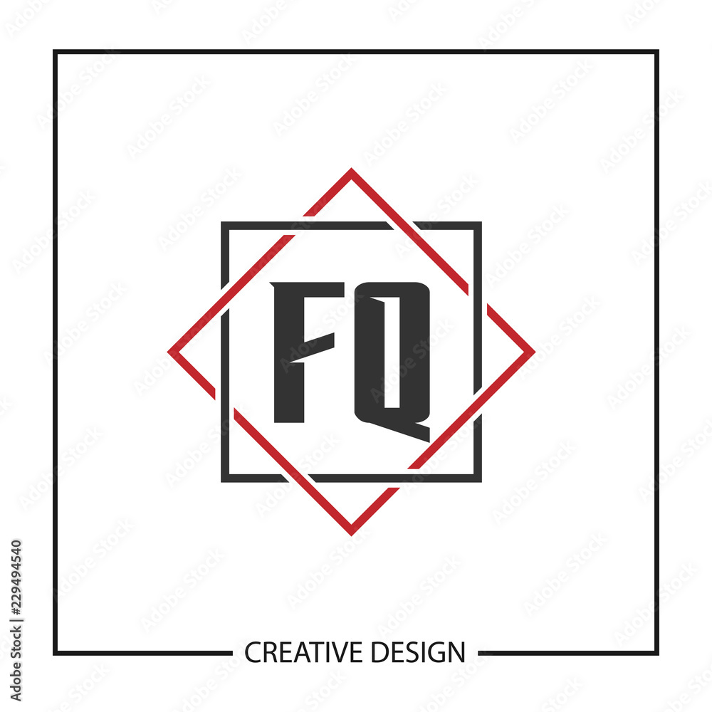 Obraz premium Initial Letter FQ Logo Template Design
