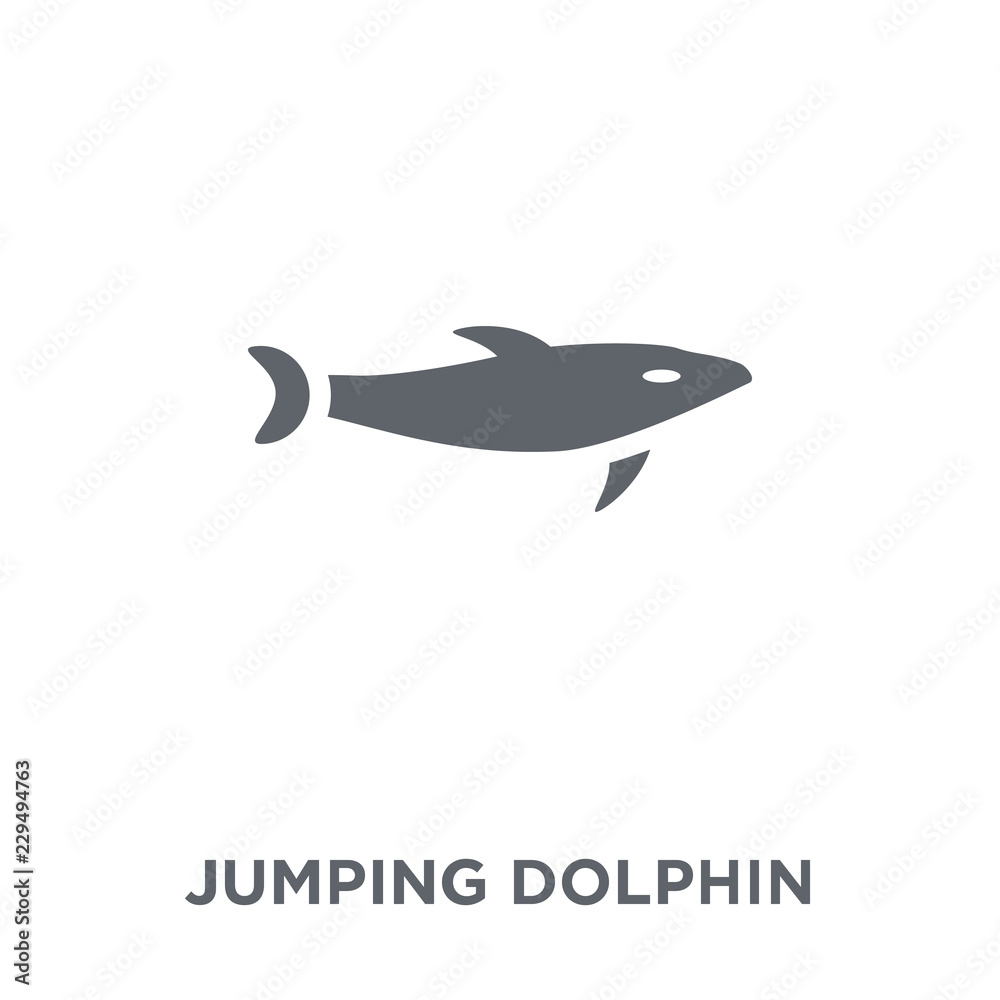 Jumping Dolphin icon from Summer collection. Jumping Dolphin icon from Summer collection.
