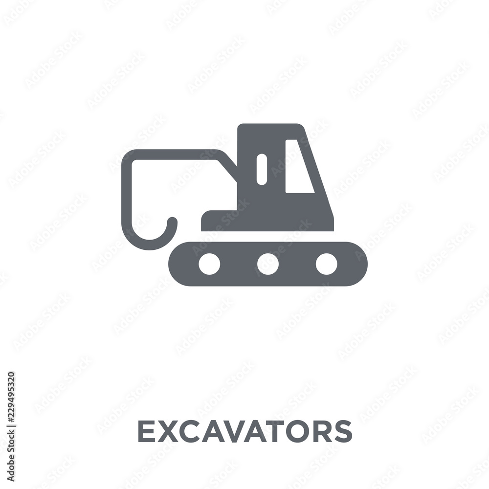 Excavators icon from Transportation collection. Excavators icon from Transportation collection.