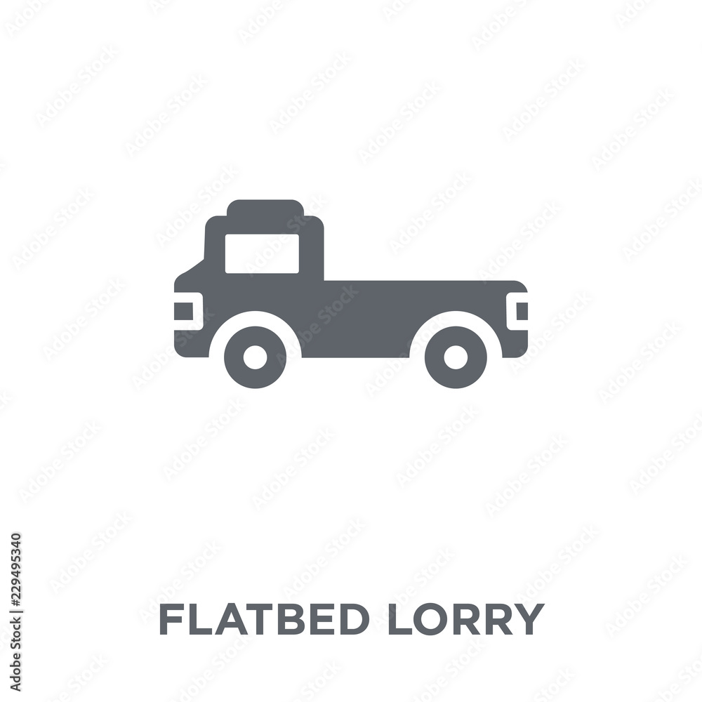 flatbed lorry icon from Transportation collection. flatbed lorry icon from Transportation collection.