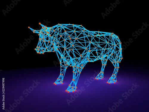 Abstract polygonal bull. Mo...