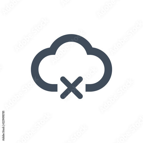icon cloud icon with cross ...