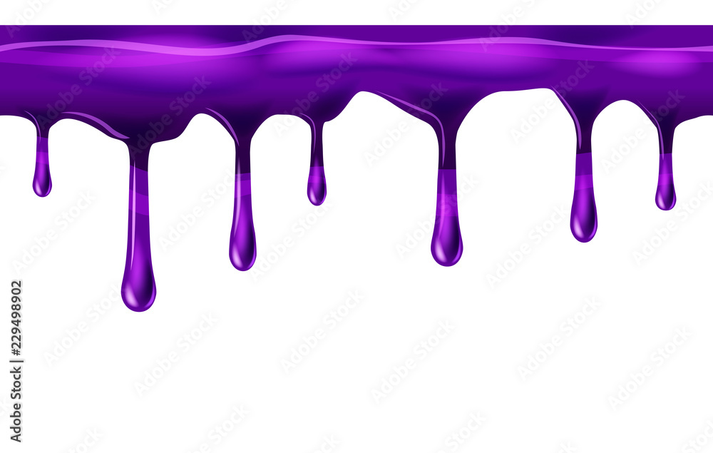Dripping seamless purple, dripps, liquid drop and splash, blood repeatable isolated on white, vector and illustration. Dripping seamless purple, dripps, liquid drop and splash, blood repeatable isolated on white, vector and illustration.