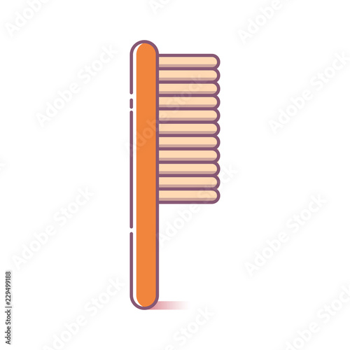 Vector cartoon Plastic Brush or Hairbrush Set for Care Hair and Styling. Vector illustration