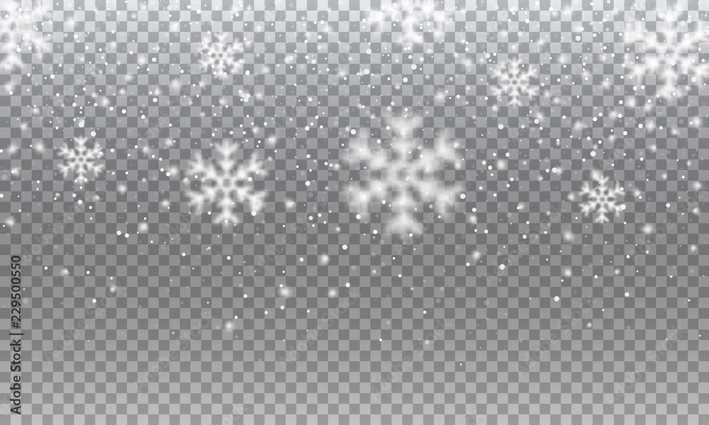Snow. Vector transparent realistic snow background. Christmas and New Year decoration. Snow. Vector transparent realistic snow background. Christmas and New Year decoration.