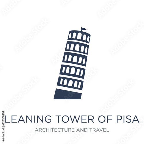 Leaning Tower of Pisa icon. Trendy flat vector Leaning Tower of Pisa icon on white background from Architecture and Travel collection